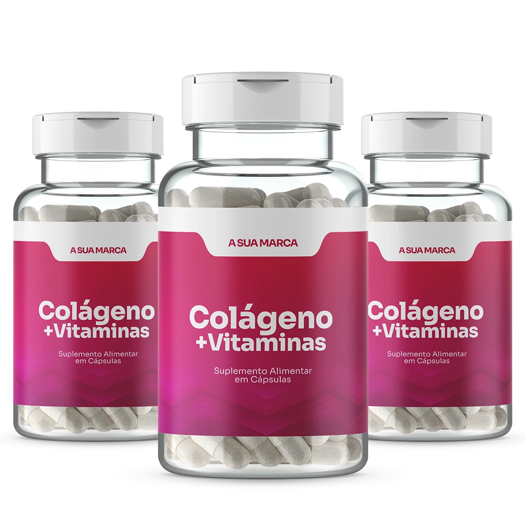 Suplemento Vitamínico em Cápsulas Colágeno + Vitaminas